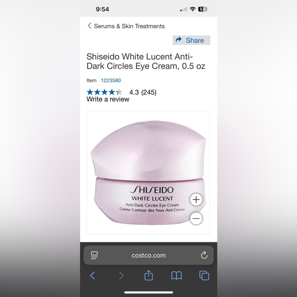 Shiseido White Lucent Eye Cream